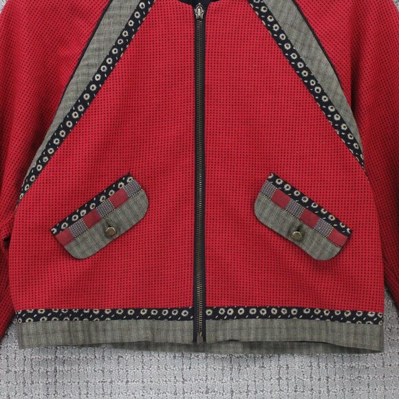 Vintage CANVASBACKS LUTTON & HORSFIELD Sweater Womens Small S Red Cropped Rare - Picture 4 of 9